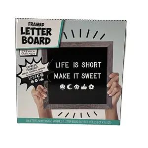 Premier Finds Framed Letter Board 9.87 Inch with 159 Letters Numbers Symbols