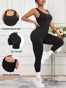 Plus Size Sleeveless Backless Bodycon Fit Dress, Trendy Design, Perfect for Special Occasions, Fashionable Women's Clothing