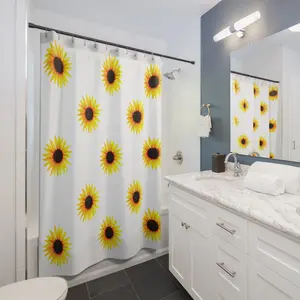 Yellow Flower Shower Curtains