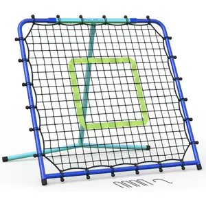 Baseball Rebounder Net 3 x 3 FT, Pitchback Net,Pitch Return Trainer,with 5 Adjustable Angles,for Baseball & Softball,Volleyball,Cricket,Lacrosse Training