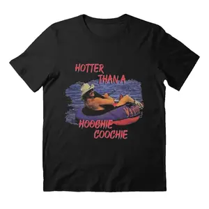 Hotter Than A Hoochie Coochie Alan Jackson Tour Vintage T-Shirt, One Side Unisex Heavy Cotton Menswear Top Tee Fabric Womenswear