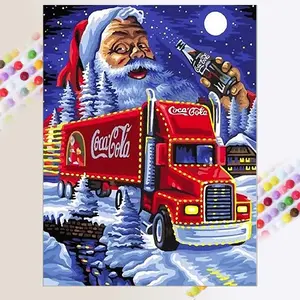 DIY Artificial Rhinestones Arts Painting Kit Without Frame, Santa Claus And Car Pattern DIY Painting, Handmade Craft Wall Art Decoration, DIY Craft Supplies