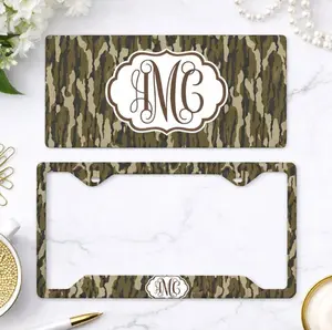 Camo Metal License Plate Frame In Sitka Optifade Elevated II