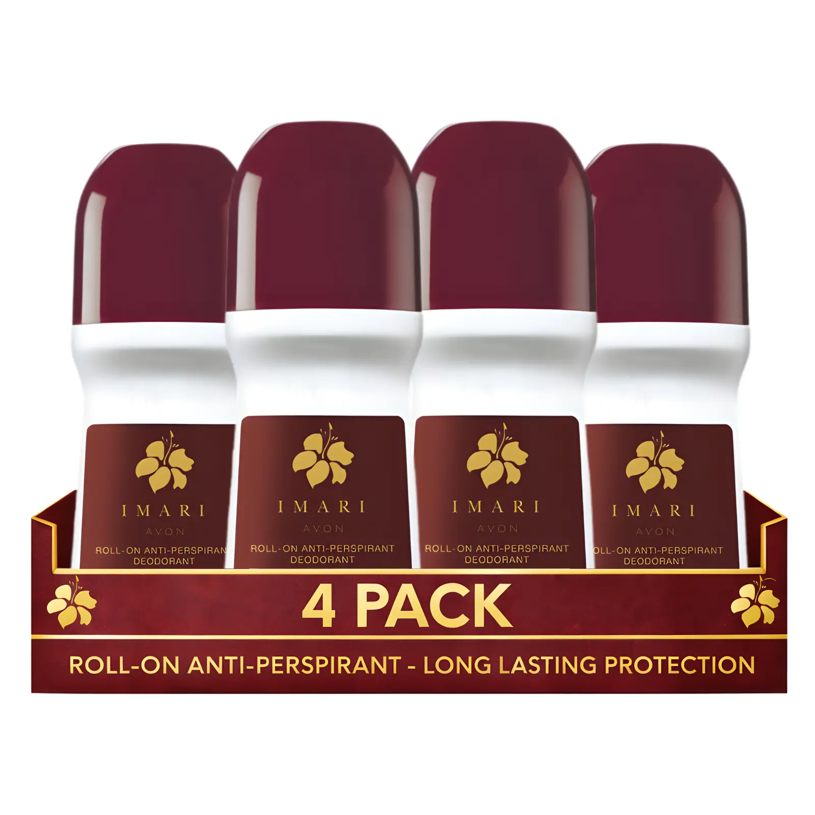 Imari Roll-On Anti-Perspirant Deodorant for Women Pack of 4 (2.6 fl oz / 75ml Each) | 24-Hour Odor Protection