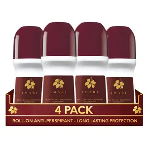 Imari Roll-On Anti-Perspirant Deodorant for Women Pack of 4 (2.6 fl oz / 75ml Each) | 24-Hour Odor Protection
