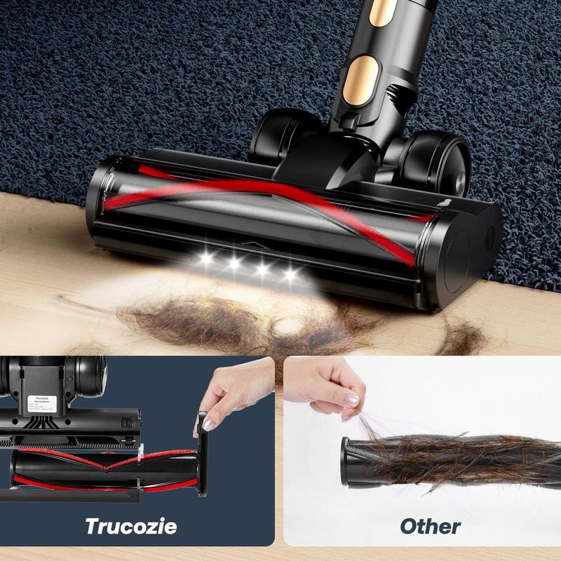Trucozie Cordless Vacuum Cleaner-T352, 45Kpa 50 Mins Runtime Self-Standing Stick Vacuum Cleaners for Home, Powerful Suction, Lightweight, LED Touch Screen 8 in 1 Vacuum for Pet Hair, Carpet, Hardwood Floor Trucozie Cordless Vacuum Cleaner-T352, 45Kpa 50 Mins Runtime Self-Standing Stick Vacuum Cleaners for Home, Powerful Suction, Lightweight, LED Touch Screen 8 in 1 Vacuum for Pet Hair, Carpet, Hardwood Floor