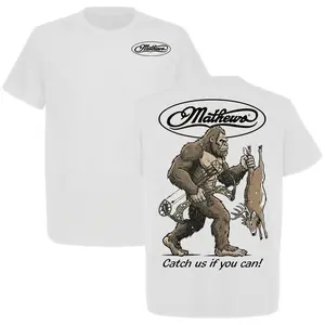 Bigfoot Archery Hunting Shirt Funny Sasquatch Bow Hunter Deer Hunting Tee Outdoor Hunter Gift for Men USA Patriotic Graphic T-Shirt