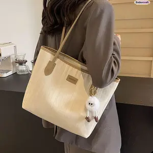 Women’s Large Capacity Tote Bag, Casual Shoulder Handbag for Work and College, Lightweight Everyday Commuter Bag, Minimalist Fashion Carryall Purse for School, Travel, Shopping and Spring Summer Daily Outfit Styling