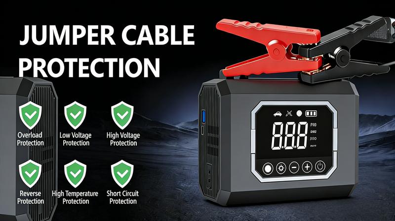 16000 Milliamps, Portable Power Supply, Portable Intelligent Power Supply And Inflation Device, Car Battery Emergency Starter With Tire Inflation Function, 9V/2V Car Battery Emergency Starter, Equipped With LED Lights 16000 Milliamps, Portable Power Supply, Portable Intelligent Power Supply And Inflation Device, Car Battery Emergency Starter With Tire Inflation Function, 9V/2V Car Battery Emergency Starter, Equipped With LED Lights