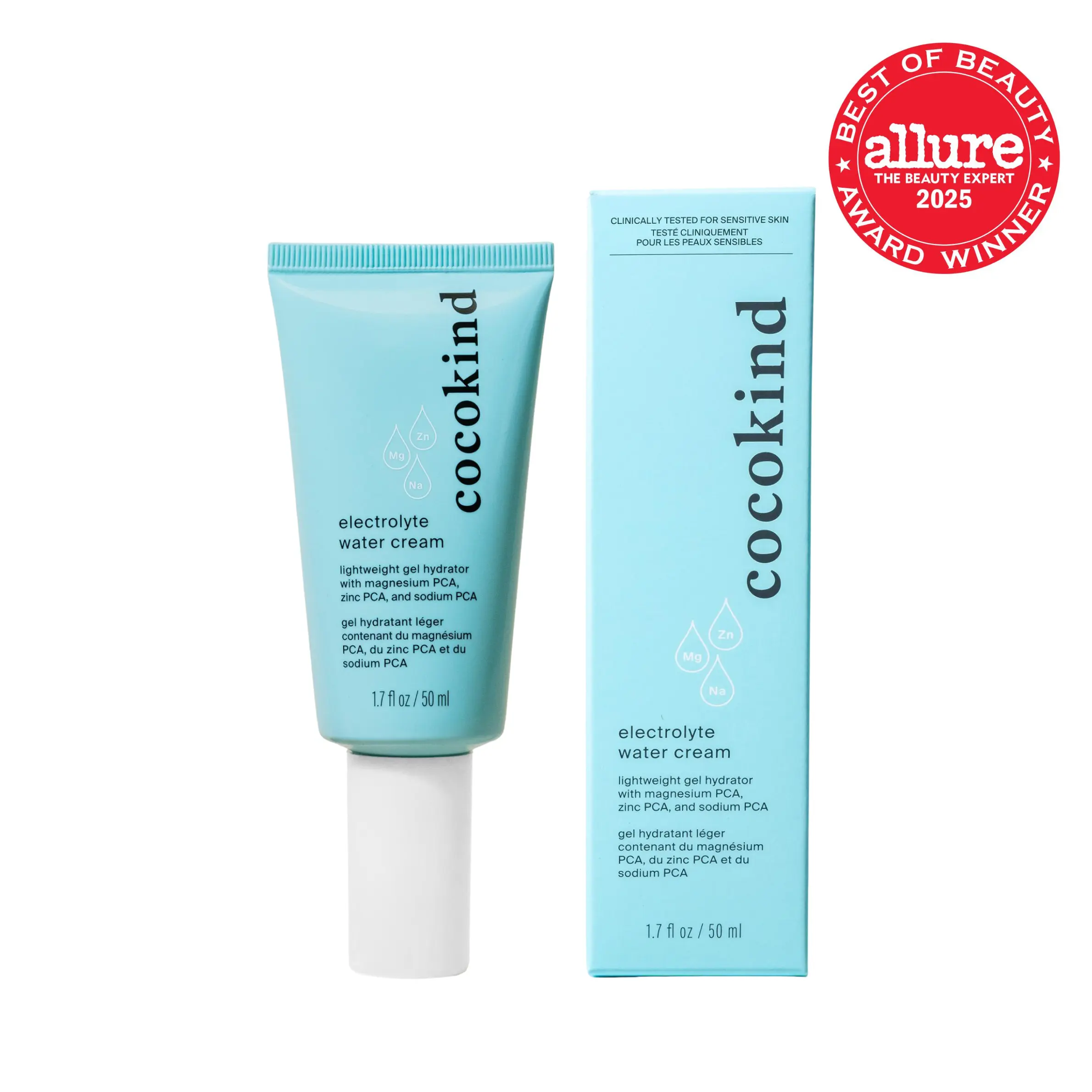 [cocokind] Electrolyte Water Cream | Lightweight Gel Moisturizer | Hydrating | Sensitive Skin-Friendly