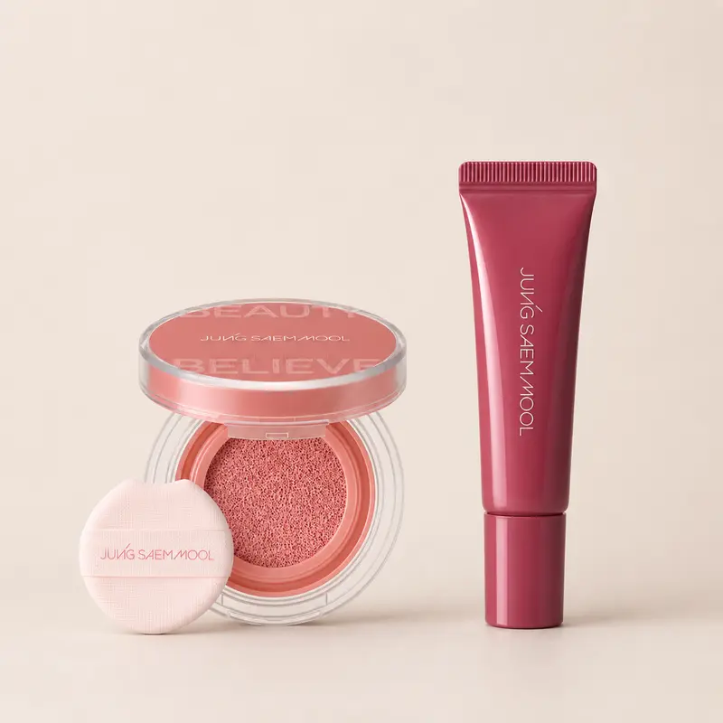 [Jungsaemmool] Artist Cushion Blush x LIP-PRESSION Metal Serum Gloss Duo Set