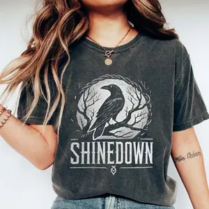 Vintage Raven Bird Graphic T-Shirt Gothic Nature Retro Dark Aesthetic Tee