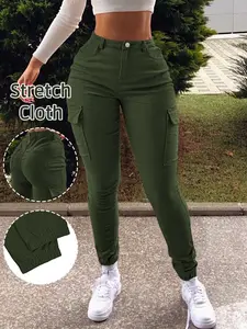 Women's Jumpsuit Overalls Denim Jeans, Casual Street Fashion Functional Pockets Fit Overalls Jumpsuit for Daily Wear, Ladies Bottoms for All Seasons Womenswear