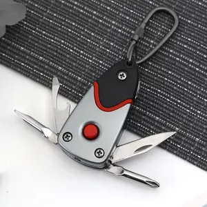 6-in-1 Mini Keychain Multitool with LED Light – Pocket EDC Knife, Screwdriver, Bottle Opener | Cool Gadgets for Men, Must-Have Everyday Carry