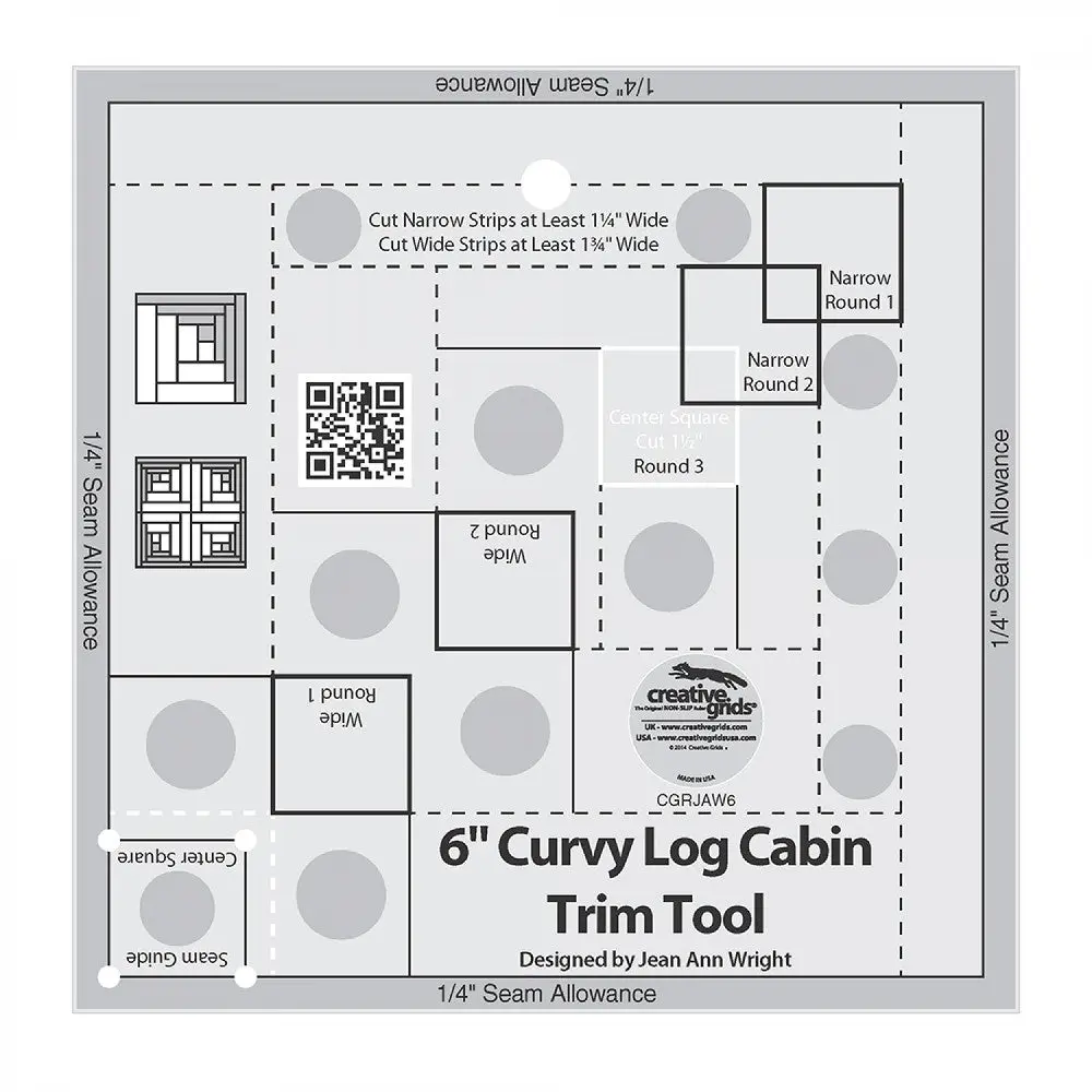 6" Curvy Log Cabin Trim Tool, Creative Grids