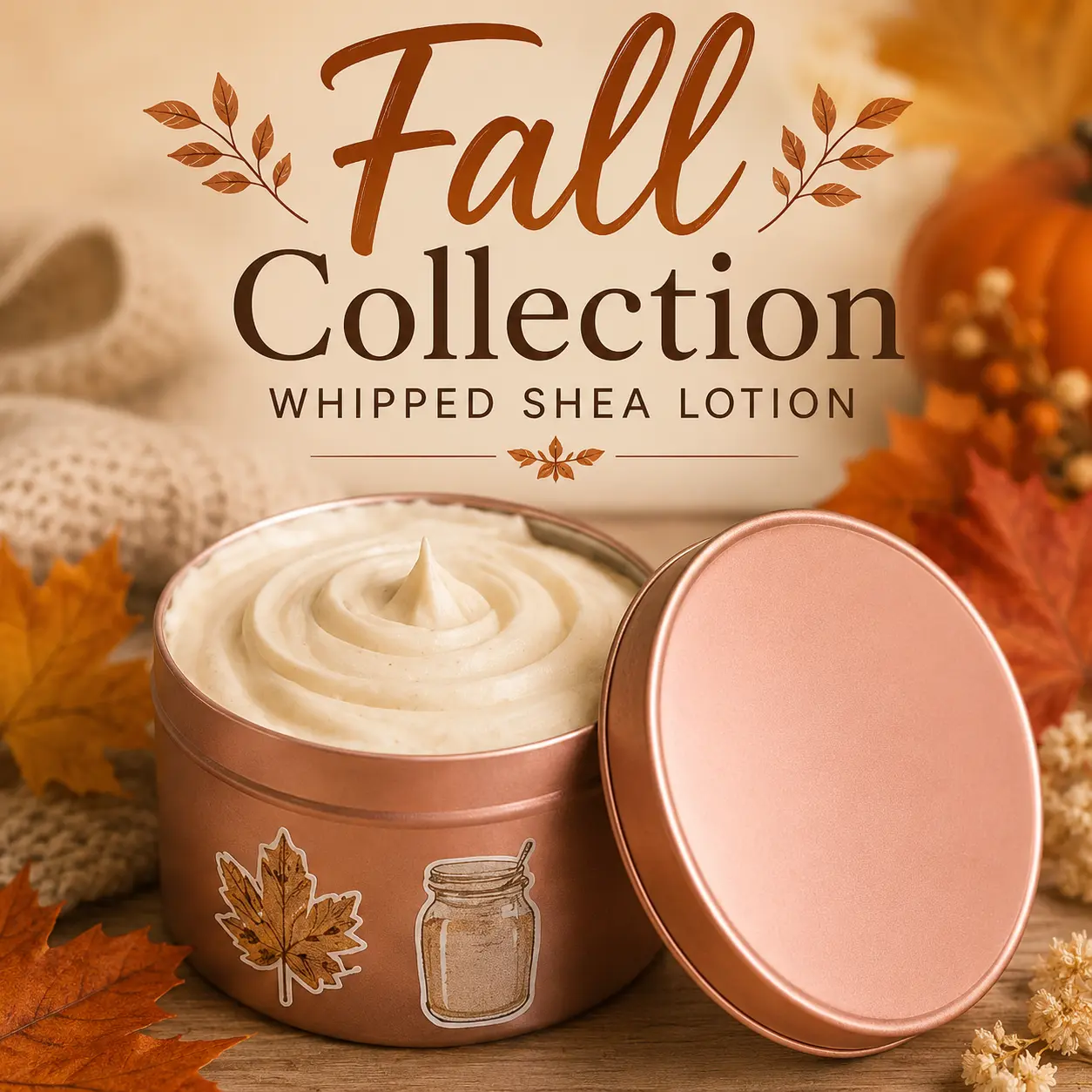 Fall Collection Whipped Shea Butter Lotion | Handmade Seasonal Moisturizer