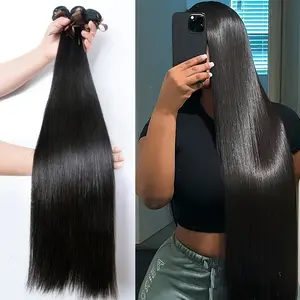 2025 NEW Wholesale [Virgin Brazilian Hair Bundles] Unprocessed Virgin Brazilian Human Hair Bundles - Body Wave Style, Natural Black Shade, Available in 1, 3, or 4 Bundles