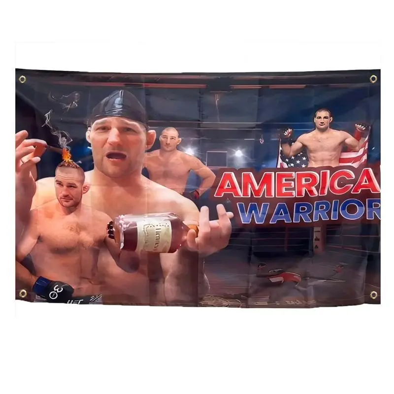 Tapestry  Sean Strickland Flag House Tapestry for College Dorm Room Decor Banner Outdoor Parties Holiday Gifts Banner with 4 Brass Grommets  Tapestry