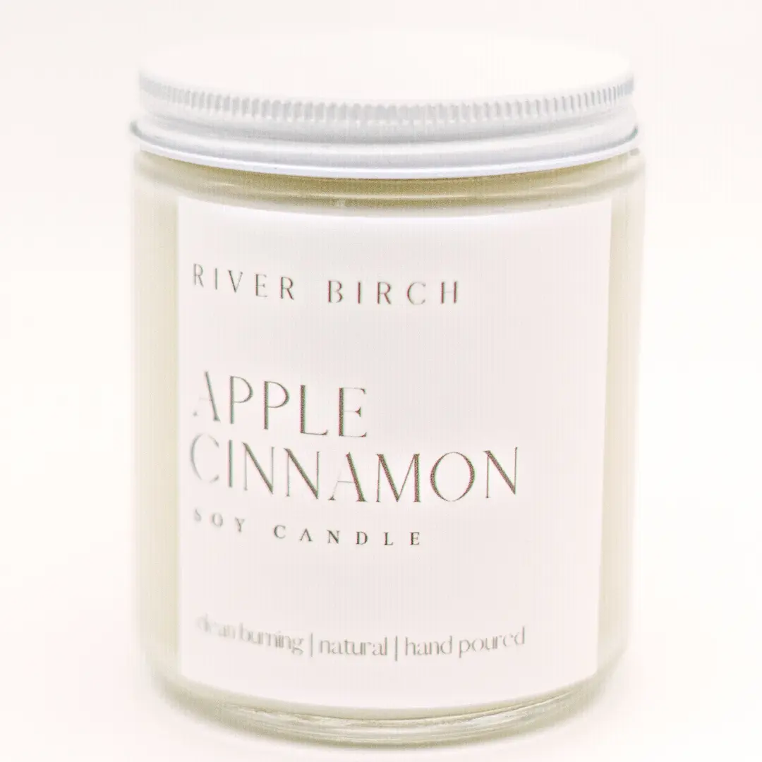 Apple Cinnamon - Clear Jar 8.5 oz Soy Candle