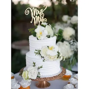 Rinlong 3Pcs White Orchids Cake Flowers Set