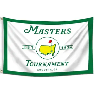 Masters Tournament Golf 3x5 Ft Flag with 4 Brass Grommets for Man Cave Wall Indoor Outdoor Room Decoration Bedroom College Dorm and Garage Banner