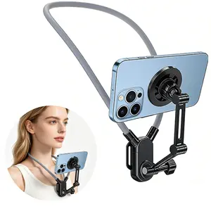 Magnetic Neck Mount adjustable Phone fixing mount, Hands-Free Neck Strap Mount with durable Anti-Shake Stabilizer,  360 Rotatable POV Chest holder Harness for Vlogging  , Running, TikTok & YouTube selfie tiktokshopspringglowup