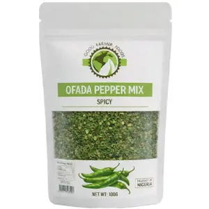 GOOD FARMER FOODS Ofada Pepper Mix | Nigerian Stew| No Preservatives| Dried Peppers| 3.5 oz | Spicy