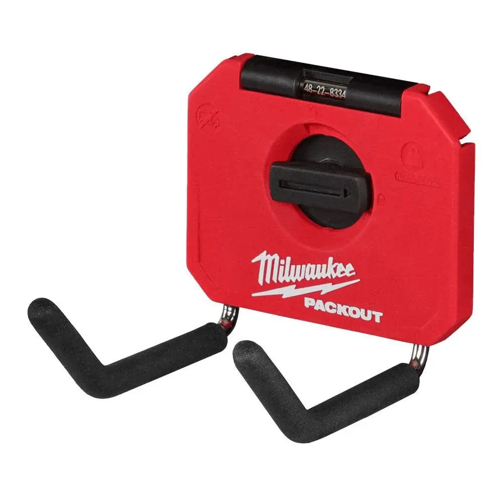 Milwaukee 48-22-8334 PACKOUT Metal Shop Storage 4" Straight Wall Hook, Garage Organizer, Home Organizer Hook Rack