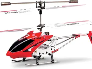 Syma S107G RC Helicopter, 3 Channel Infrared Remote Control Gyro Helicopter for Kids and Adults,RED