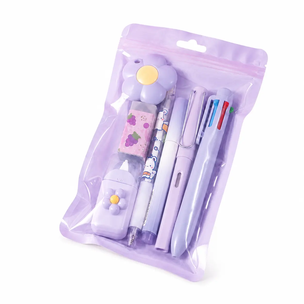 Cute Stationery Set for Students, Back to School Supplies Kit with Pens, Mechanical Pencil, Eraser & Writing Accessories, Aesthetic Study Supplies, School Office Essentials, Gift Set for Teens