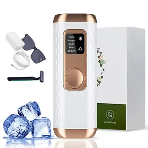 Women's 5-in-1 IPL Laser Hair Removal Device - At-Home Electric Shaver with Ice Cooling, Quartz Lamp for Long-Lasting Painless Hair Reduction, Personal Care Beauty Tool, Summer Gift, Non-Manual Epilator Box, Beauty Products