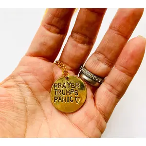 Gold Prayer Trumps Panic Necklace