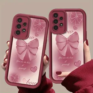 Phone Case - Cute Sweet Pink Gradient Bowknot Heart Pattern Phone Case for Galaxy S26,S26PLUS,S26ULTRA,S25,S25PLUS,S25ULTRA,S24,S24FE,S24PLUS,S24ULTRA,A54,A53,A52,A36,A35,A34,A33,A17,A16,A15,NOTE20,NOTE20ULTRA,S23,S23PLUS,S23ULTRA,S22,S22PLUS,S22ULTRA,A14