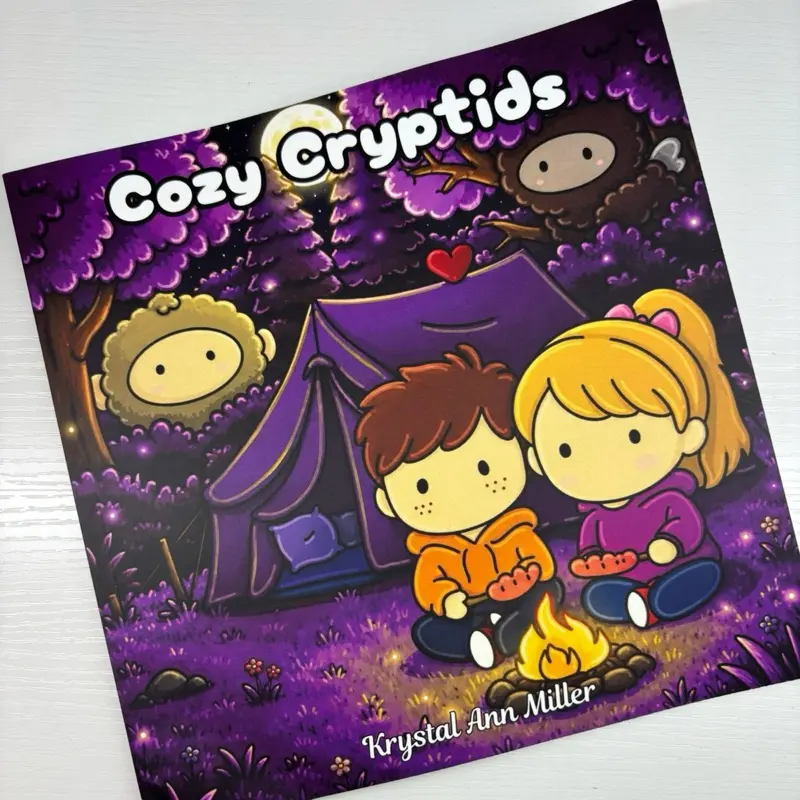 Cozy Cryptids Paperback Coloring Book | Cute & Spooky Hand-Drawn Cryptid Coloring Book for Relaxation