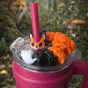 Layers In Green Long Creature Straw Buddies - Yuna - Kaida - Atria