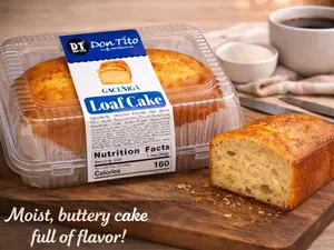 Don Tito Gaceñiga Loaf Cake - (Moist Cuban Style Cake) Fresh Baked Dessert - 160 Calories per Serving Foods Nata