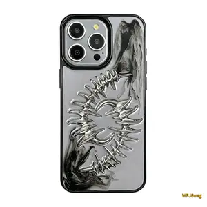 3D Spiked Gothic Style Phone Case 🖤   Compatible with Apple 17 Pro Max Series, the most unique iPhone accessory for winter.