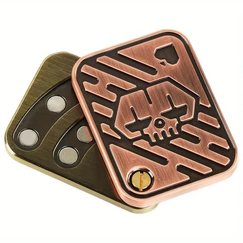 KK AA Fidget Slider Metal Skull Push Slider