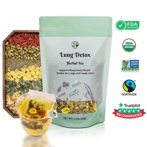 Lung Detox Tea - Organic Natural Ingredients with Thyme, Monk fruit & Chrysanthemum for Lung Health - 100g(3.5oz) - GMO Free, Herbal Tea Beverage
