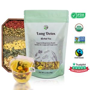 Lung Detox Tea - Organic Natural Ingredients with Thyme, Monk fruit & Chrysanthemum for Lung Health - 100g(3.5oz) - GMO Free, Herbal Tea Beverage