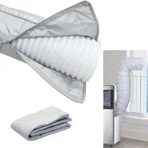 Portable Air Conditioner Hose Cover Wrap, Insulation and Cooling, Easy to Install, Zipper Insulated AC Hose Duct Vent Cover Sleeve for 5 & 5.9 Inch Exhaust Hose, AC Tube Duct Vent Wrap