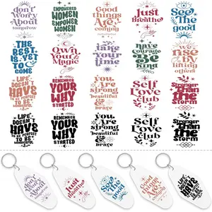 UV DTF Wrap Stickers for Motel Keychain, 8 Sheets Inspirational UV DTF Transfer Sticker Motivational UV DTF Wraps for Hotel Keychain Boho Sun Moon Waterproof UV DTF Decals UVDTF Stickers Transfers