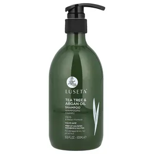 Luseta Beauty Tea Tree & Argan Oil Shampoo, For Damaged & Oily Hair, 16.9 fl oz (500 ml)