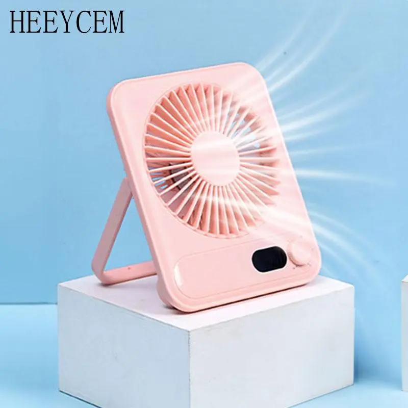 Portable desktop fan, foldable 180° adjustable personal desktop fan, equipped with 1200 mAh battery, 100-speed infinite speed regulation, USB rechargeable fan, USB Powered Fan, Multifunctional fan, suitable for home office outdoor use