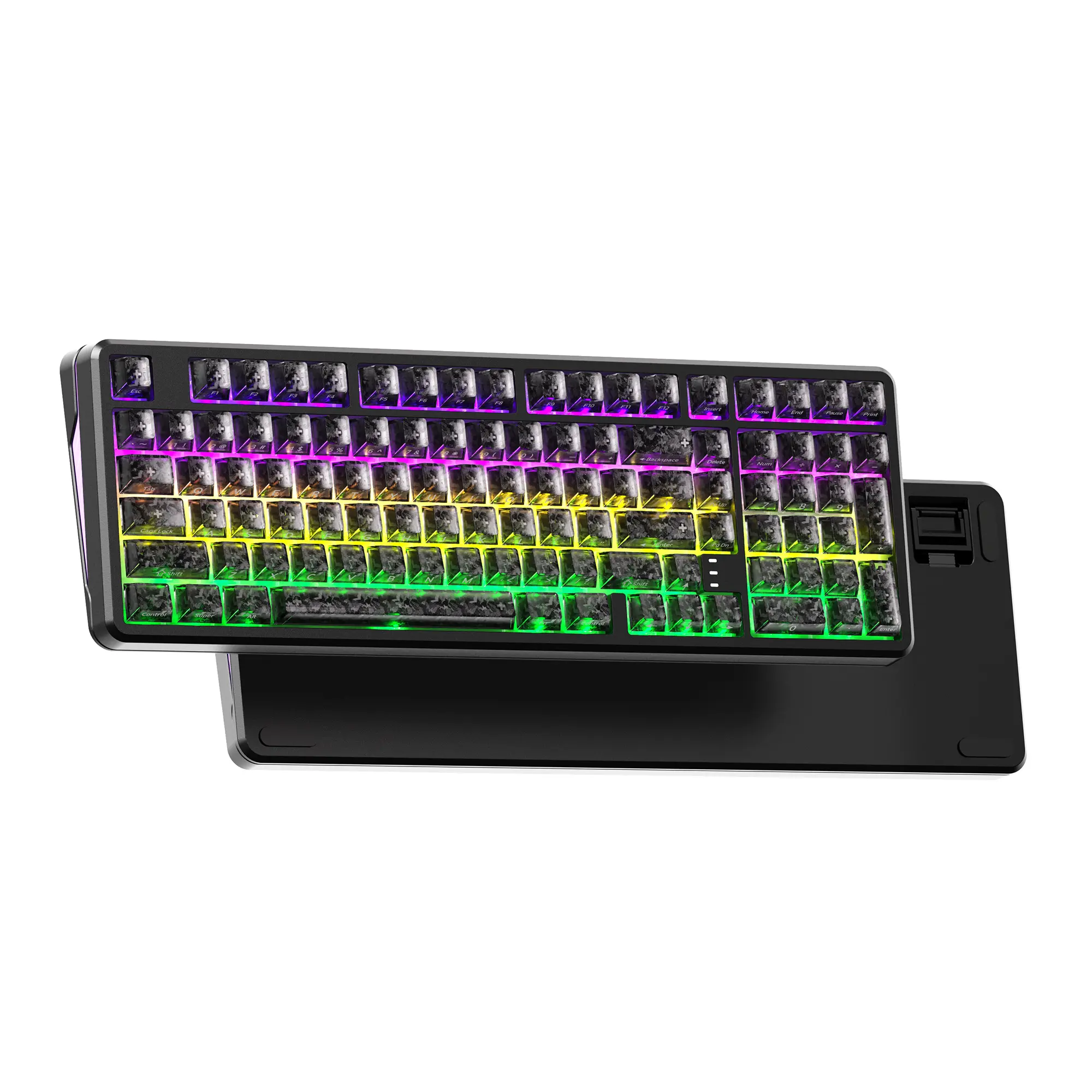XVX M98 Tri-Mode Wireless Mechanical Keyboard, 98% Hot Swappable Custom Creamy Keyboard, Gaming Keyboard, Office keyboard, RGB Backlit