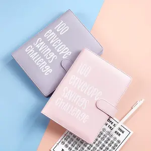 100 Envelope Savings Challenge Binder, Motivational Cash Stuffing Budget Book with Tracking Pages, Interactive Money Organizer to Save $5,050, Financial Goal Planner & Keepsake Gift for Adults Teens Couples, Decorative Budgeting Tool for Home Office