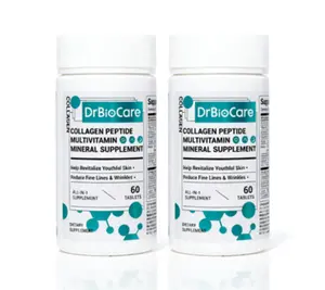 DrBioCare Collagen Peptide Multivitamin, 2 Pack (60 Tablets Each), Supports Skin, Beauty & Daily Nutrition, Wellness & Fitness Supplement