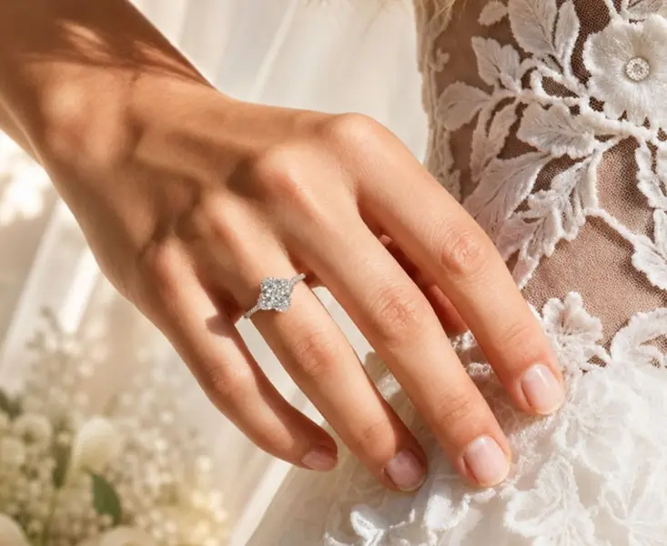 Women's Clover Ring, Ins-Style Unique Design, Fashionable Commute Light Luxury Band
