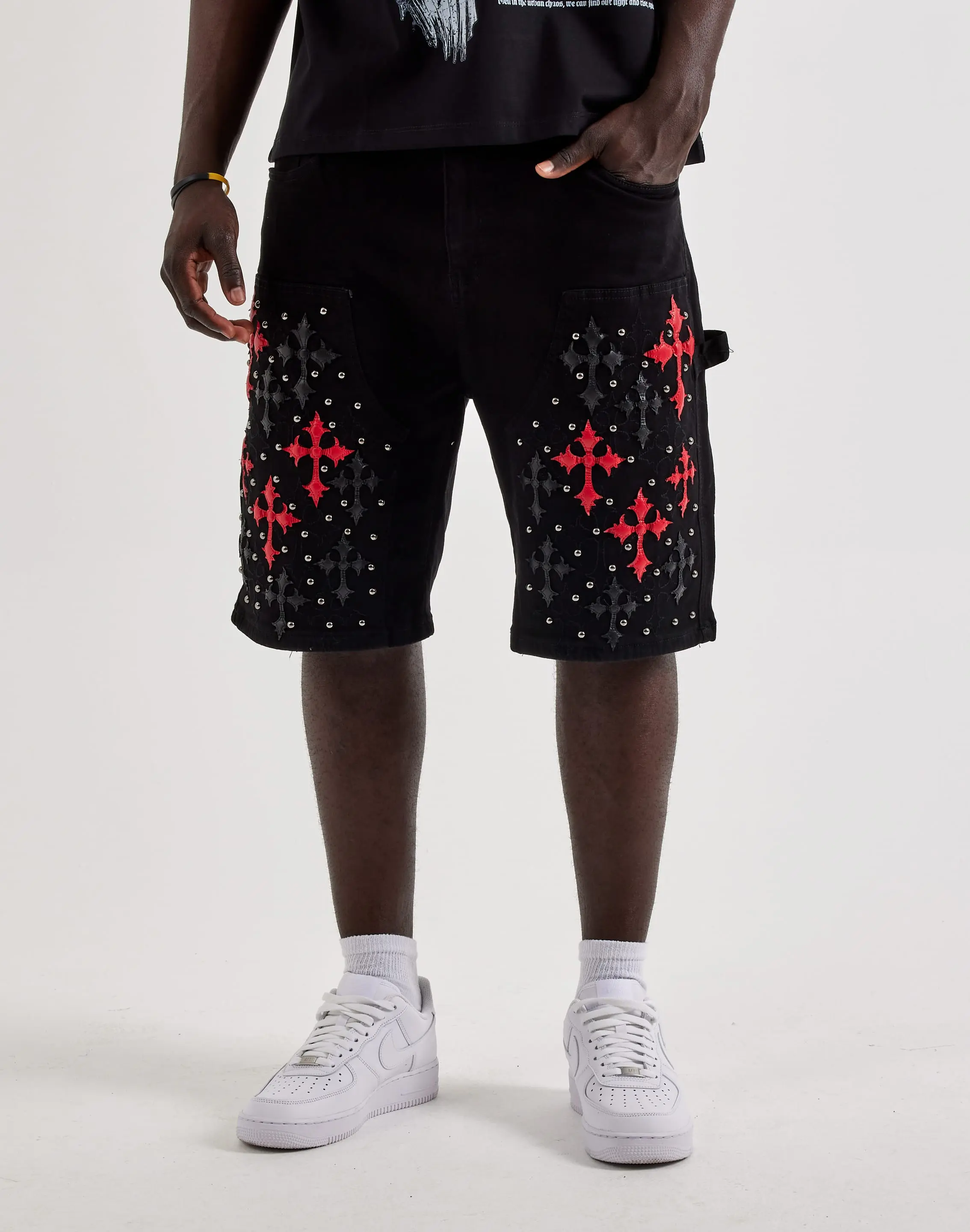 Mens WAIMEA Cross Patch Denim Shorts