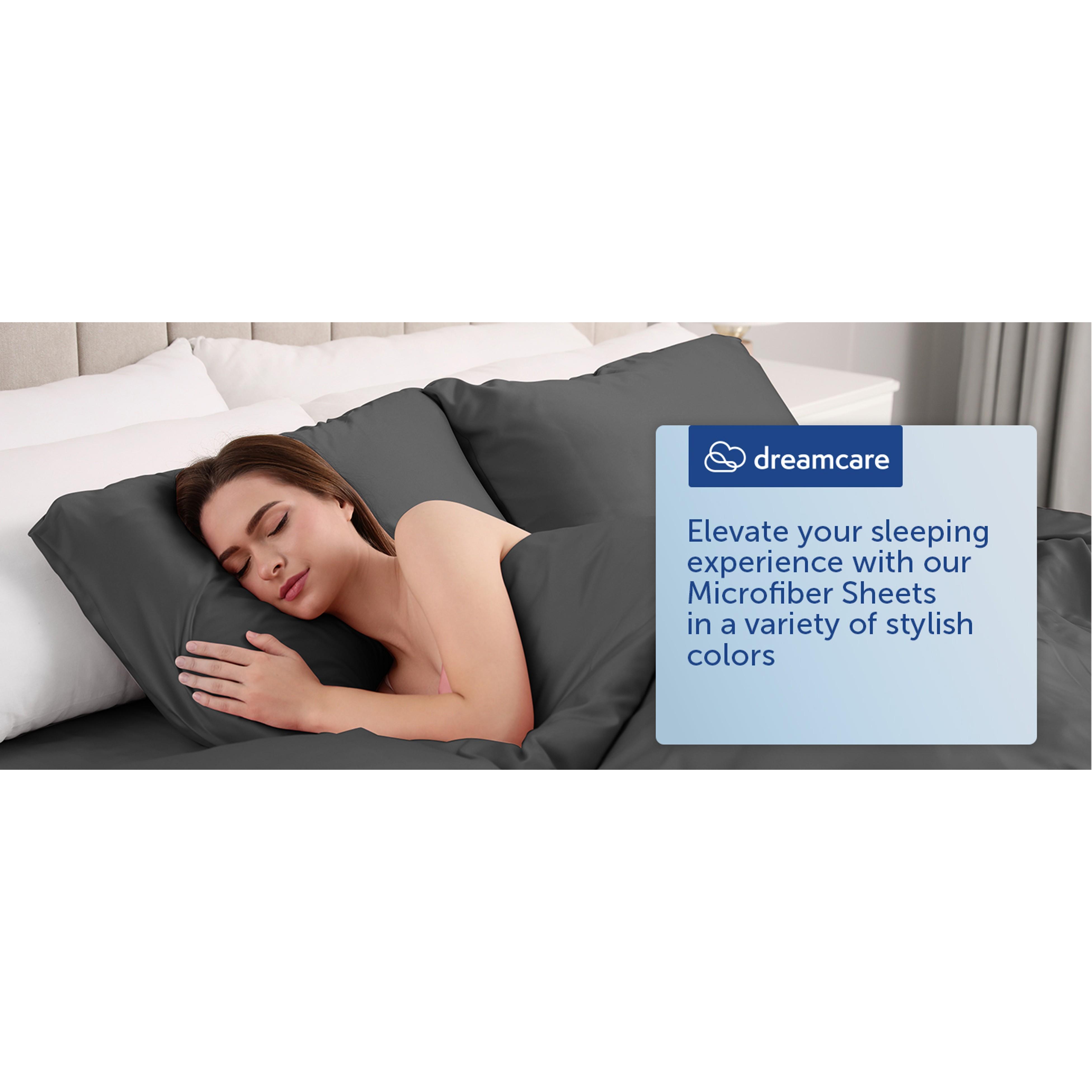 DREAMCARE California King Sheet Sets - 6 pcs Breathable Cooling Bed Sheets - up to 21" Extra Deep Cal King Sheets with Side Pockets - Extra Soft 100% Brushed Hypoallergenic Hotel Luxury Bedding Brgndy